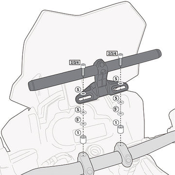 Aprilia Shiver 900 [2010–2020] – Montagekit für Smart Bar oder Smart Mount