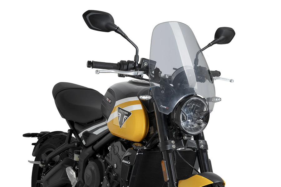 PUIG Custom II - Universelle Motorrad-Windschutzscheibe | Getönt | PUIG 0336H