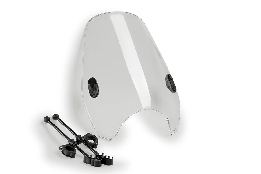 PUIG Custom II - Universelle Motorrad-Windschutzscheibe | Klar | PUIG 0336W