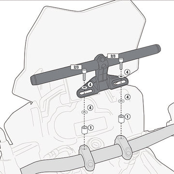 BMW R 1200 R [GIVI] - Montagekit für Smart Bar oder Smart Mount