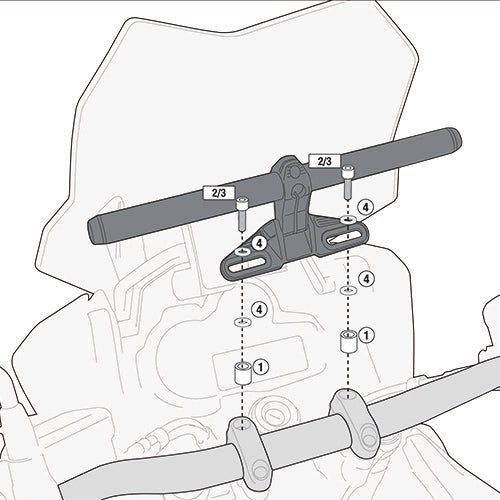 Yamaha Tracer 900 / Tracer 900 GT [GIVI] - Montagekit für Smart Bar oder Smart Mount