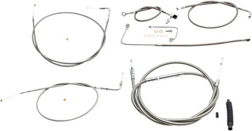 Harley Davidson FLS [LA CHOPPERS] - Kit de câble de guidon/conduite de frein standard recouvert d'acier inoxydable