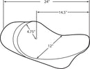 harley davidson flhri [DRAG SPECIALTIES] - Selle simple plate avant avec support EZ-ON-4
