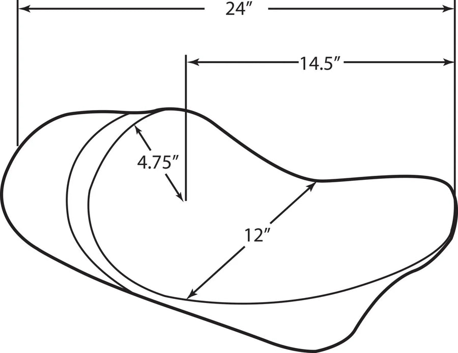 harley davidson flhri [DRAG SPECIALTIES] - Selle simple plate avant avec support EZ-ON
