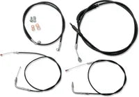 Harley Davidson Fxst [LA CHOPPERS] - Kit de câble de guidon/conduite de frein en vinyle noir standard