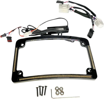 Harley-davidson Road Glide ST [CUSTOM DYNAMICS] – Cadre de plaque d'immatriculation à rayon LED