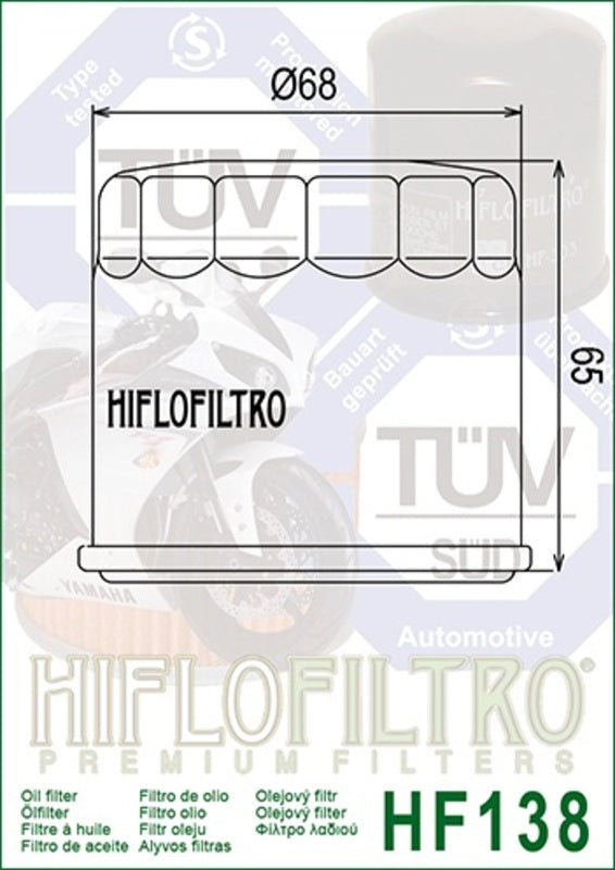 Suzuki vs 1400 vx51l [Hiflofiltro] - Filtre à huile