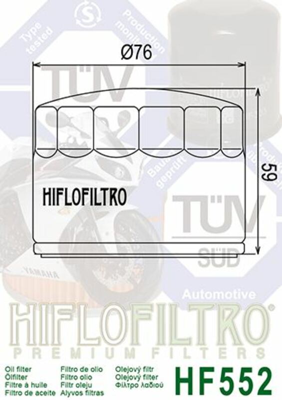 Moto Guzzi California 2 1000 [Hiflofiltro] - Filtre à huile