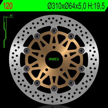 Suzuki Gsx 1200 [NG BRAKE DISC] - disque de frein rond flottant