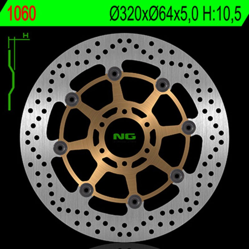 Ducati 500 Sl [NG BRAKE DISC] - round floating brake disc