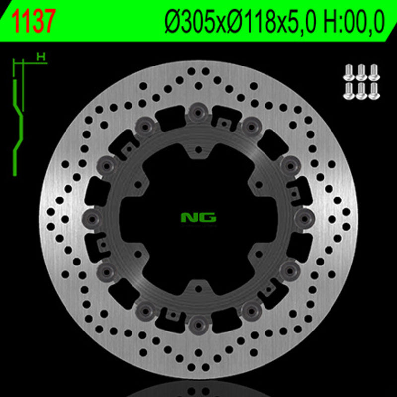 Bmw K 1100 Lt 100 [NG BRAKE DISC] - round floating brake disc