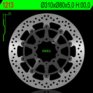Kawasaki Zzr 1400 [NG BRAKE DISC] - disque de frein rond flottant