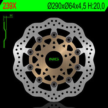 Suzuki Gsx 600 [NG BRAKE DISC] - Disque de frein flottant Wave