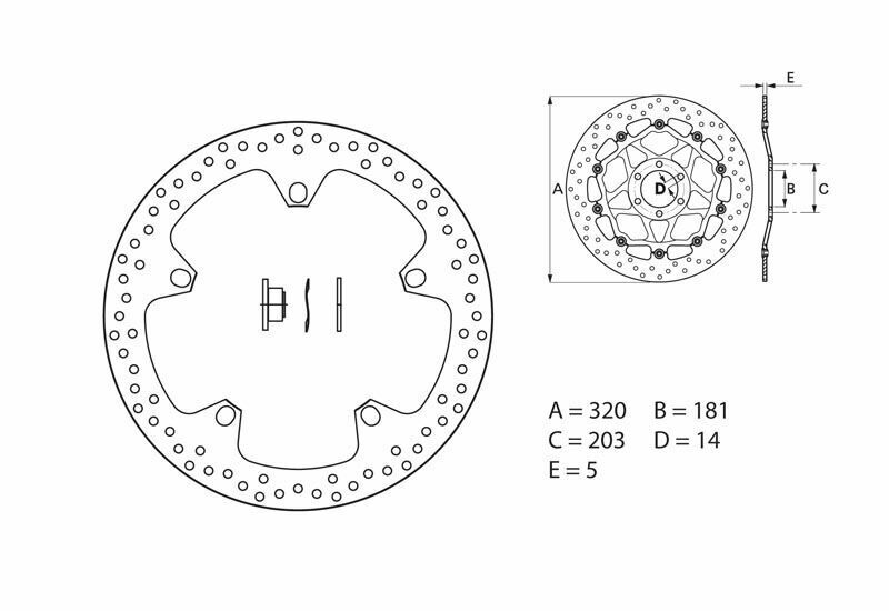 Indian for 1200 FR1200 [Brembo] - brake disc