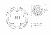 Default Title Bmw S 1000 [BREMBO] - Series Oro round rigid brake disc
