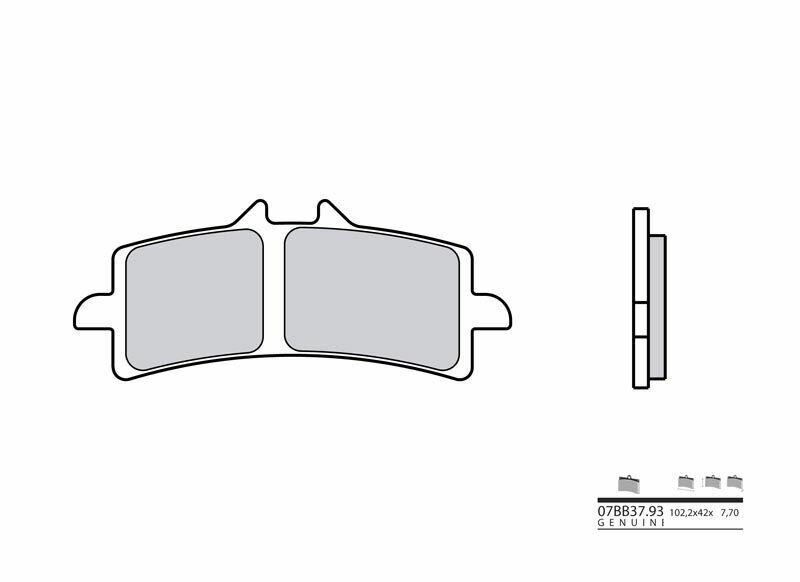 Ktm Super Duke 1290 [BREMBO] - Genuine sintered metal brake pads - 07BB3793