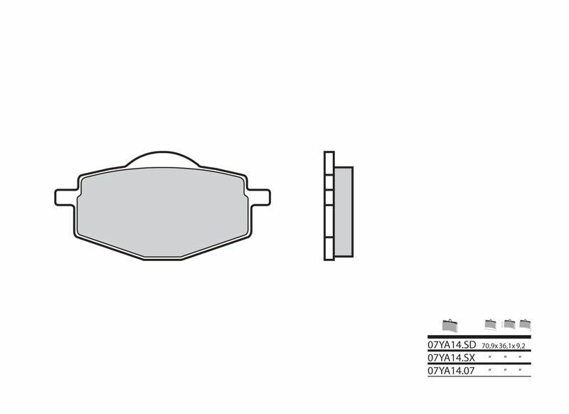 Yamaha XT 350 [Brembo] - Brembo off -road sinter metal brake pads