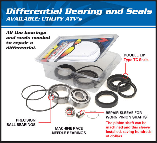 Arctic Cat 700 H 1 MUD PRO EFI 4 WD Auto TRANS. [2009-2012] - Differenzial Lager & Dichtungssatz