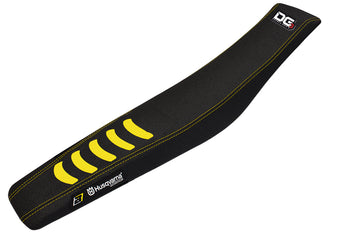 Husqvarna Te 125 [BLACKBIRD] - Housse de selle Blackbird Double Grip 3 noir/jaune Husqvarna