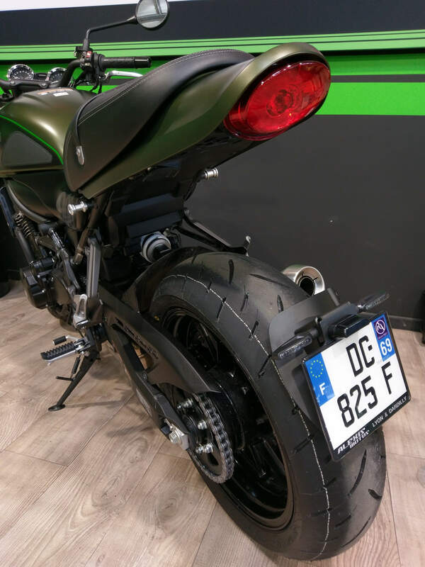Kawasaki Z 900 Rs Se [ACCESS DESIGN] - support de plaque d'immatriculation à hauteur de roue noir Kawasaki Z900RS