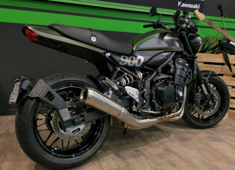 Kawasaki Z 900 Rs Se [ACCESS DESIGN] - support de plaque d'immatriculation à hauteur de roue noir Kawasaki Z900RS