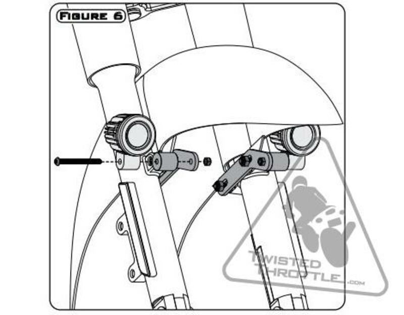 Harley Davidson XL1200X [DENALI] - Support d'éclairage garde-boue Harley Davidson