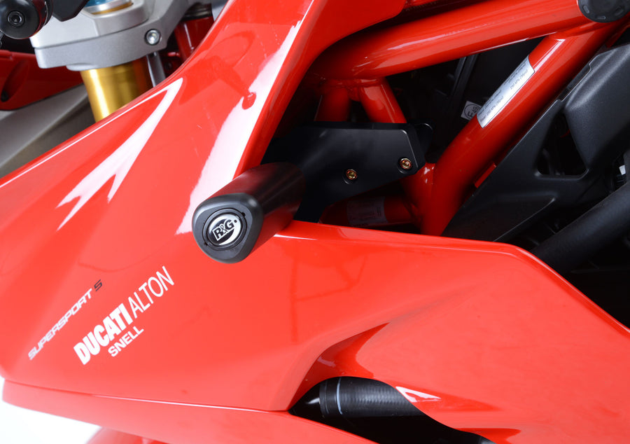 Ducati SuperSport [2017-2024] - Aero Sturzpads schwarz mit Bohrungsblende Ducati Supersport