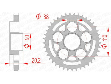 Ducati Hypermotard 939 [AFAM] - Pignon acier standard - 525