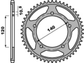 Triumph Bonneville 800 T100 [PBR] - roue de chaîne standard