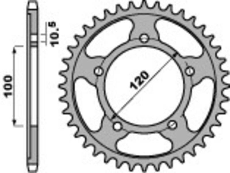 Aprilia Dorsoduro 1200 [PBR] - Sprocket aluminum standard - 525