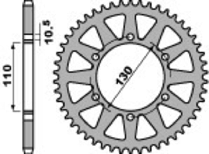 Yamaha Yzf R6 [PBR] - Sprocket aluminum reinforced - 520