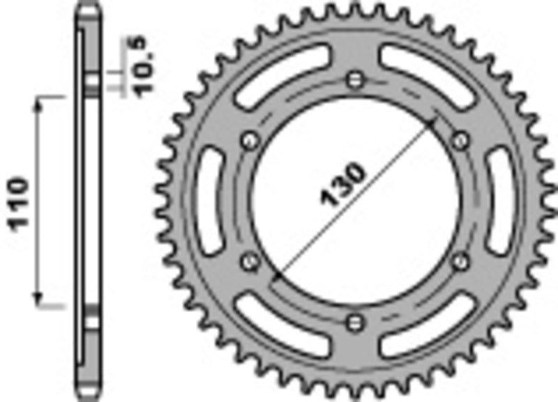 Suzuki V -Strom 800 DE DL800 [PBR] - Standard chain wheel C45 steel