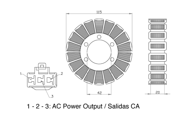 Honda VFR 800 V-TEC (RC 46) [2004-2009] - Lichtmaschinen-Stator Honda VFR800