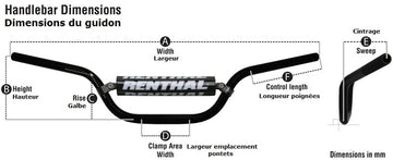 Yamaha Yfs 200 Blaster [RENTHAL] - ATV 7/8" 636 Yamaha YFZ350 (Banshee) handlebars