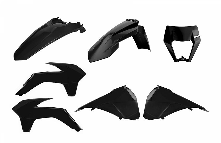 KTM 125 EXC [2014-2016] - Enduro Restyling Plastik-Kit Schwarz KTM EXC