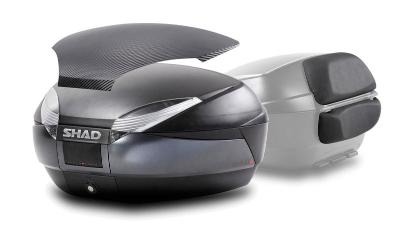 Kawasaki J 125 [SHAD] - SH48 DG Top Case + Dossier Gris Foncé