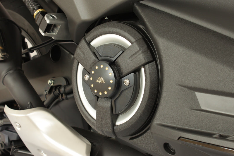 Yamaha T-Max 560 Tech Max [GILLES] - Cache moteur (style) noir/or Yamaha T-Max 530/560