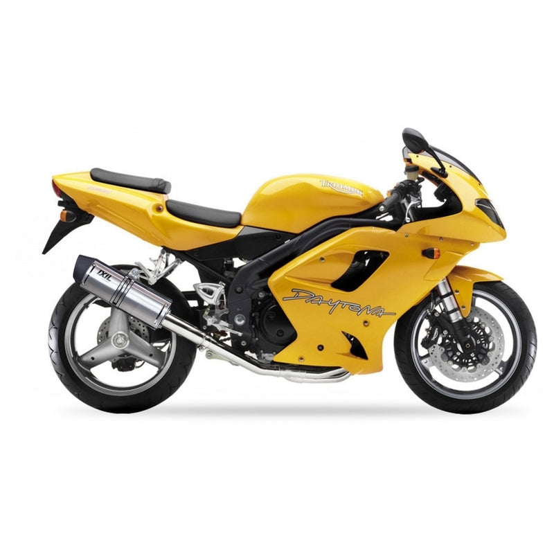 Triumph Speed ​​​​Triple 955 [IXIL] - Pot d'extrémité Hexoval inox / embout inox noir - OT4081VSE