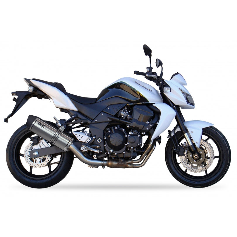 Kawasaki Z 750 Z750L [2007-2012] - Hexoval Endtopf Edelstahl / Endkappe schwarz