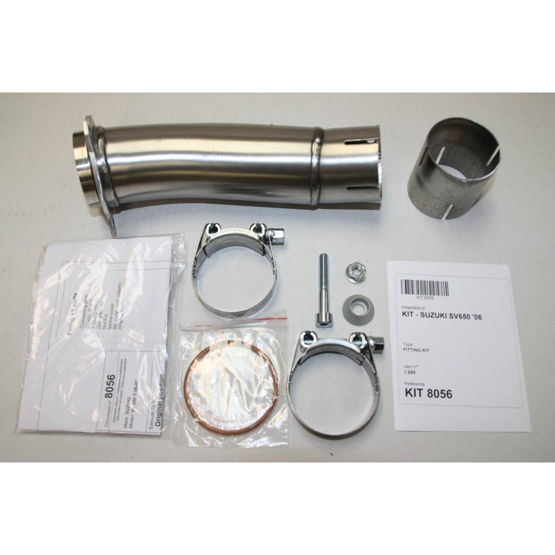 SUZUKI SV 650 [2008-2009] - Hexoval Endtopf Edelstahl / Endkappe Edelstahl schwarz - OS8056VSE
