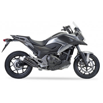 Honda Nc 700 [IXIL] - Hyperlow silencer stainless steel black / end cap aluminum - XH6362XB - 0