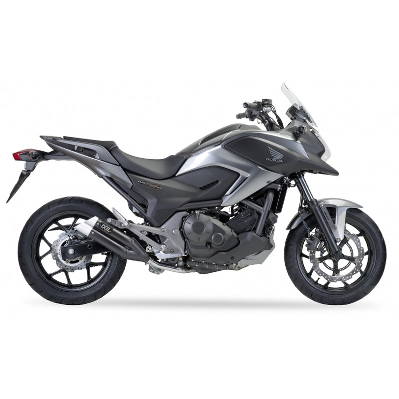 Honda Nc 750 X Dct [IXIL] - Hyperlow silencer stainless steel black / end cap aluminum - XH6362XB