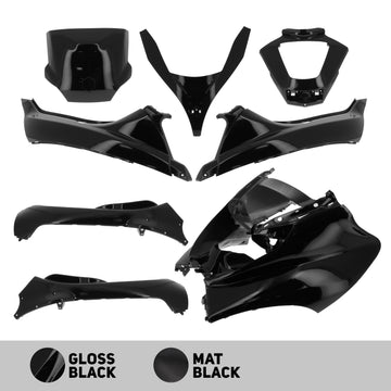 Piaggio MP 3 125 Yourban ERL (M 711) [2011-2013] - Verkleidungskit Mattschwarz - Piaggio MP3 125/250/300 (11–14) 400 (08–11) 500 (11–13)