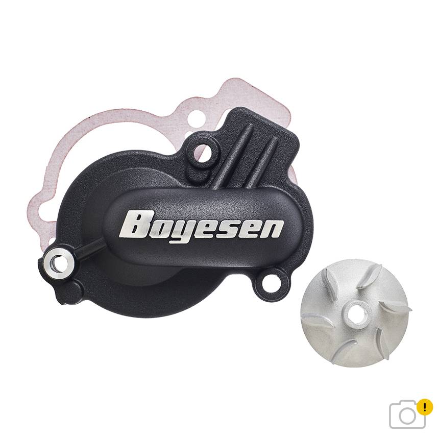 Honda CRF 150 R BIG Wheels 16/19 (KE 03) [2007-2023] - SuperCooler Wasserpumpendeckel + Impeller-Kit - Schwarz