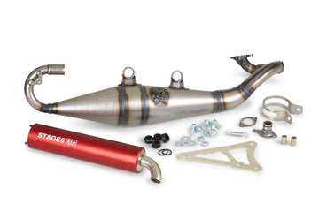 MBK Nitro 50 2T LC [2013–] - Auspuff Pro Replica MK2 Rot