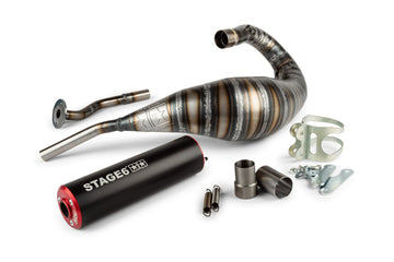 Beta RR Track 50 2T - Exhaust 80 - 90cc CNC red / black