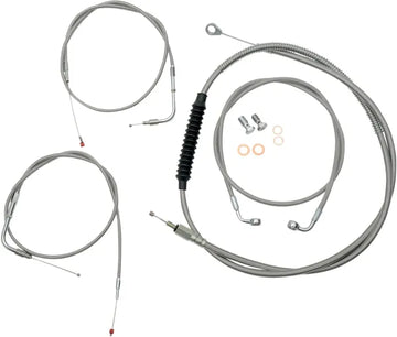 Harley Davidson Flst [LA CHOPPERS] - Kit de câble de guidon/conduite de frein standard recouvert d'acier inoxydable
