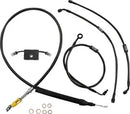 Harley Davidson Fxdrs 114 [LA CHOPPERS] - Standard Midnight Braided Handlebar/Brake Line Kit