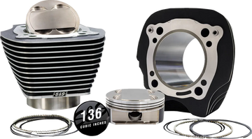 Harley-Davidson FLRT 1868 Freewheeler 114 [2025] - 132" Hochverdichtungs- / 136" Big Bore Kit – Oberfläche: Hervorgehobene Lamellen, Black Granite – Merkmal: 0,00 cm³ Kuppelvolumen – Bild 1