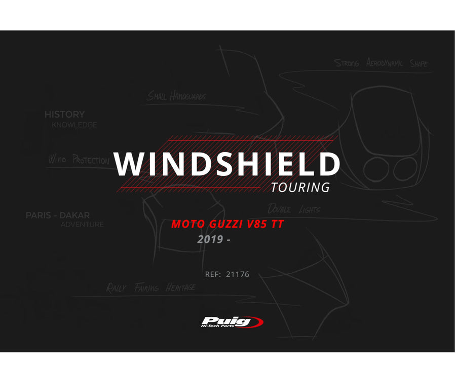 MOTO GUZZI V 85 TT TRAVEL [2020] – Bulle Touring – Transparent